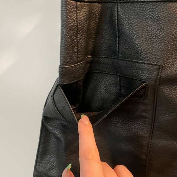 Free People Black Pleather Skirt - Picture 5 of 5